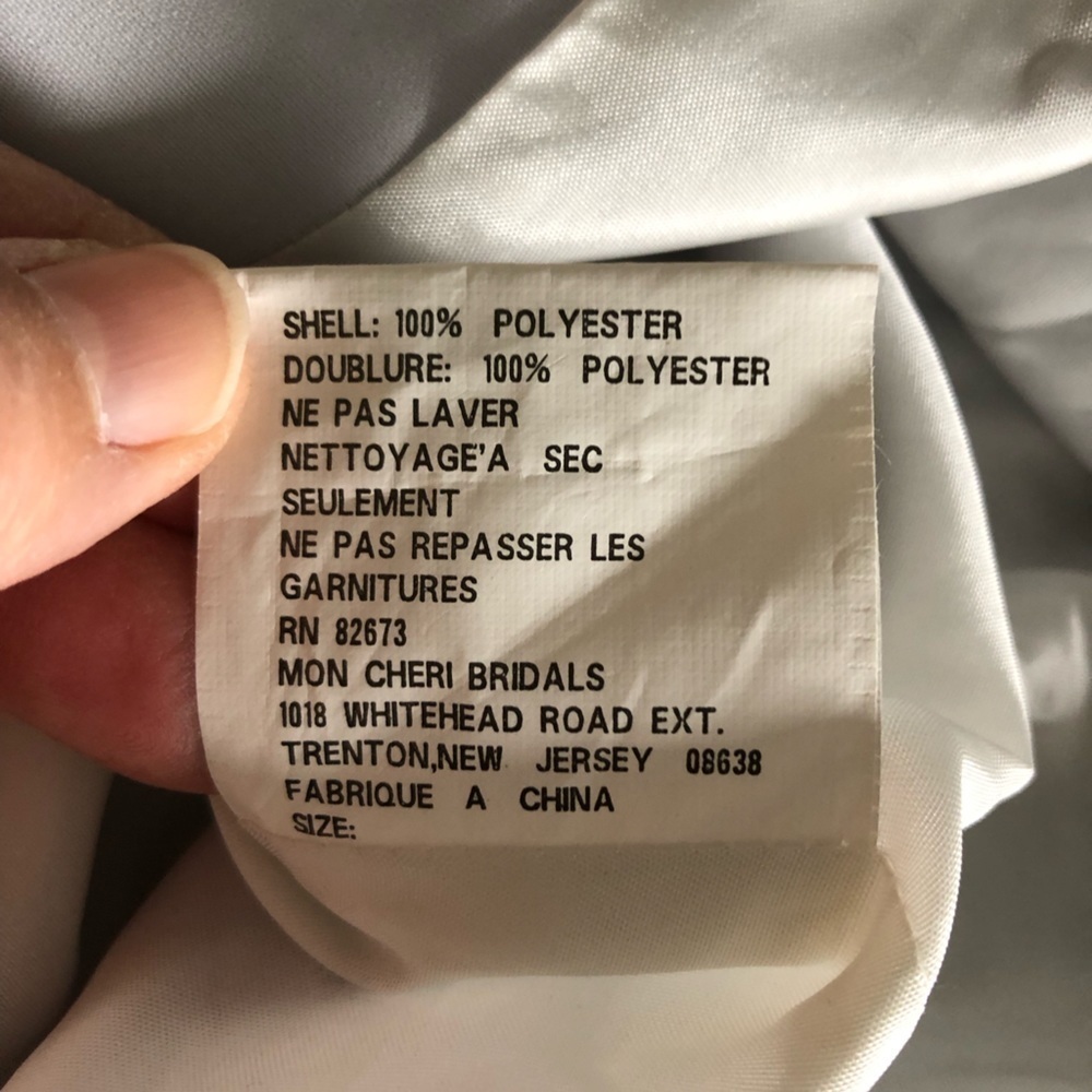 Montage Mon Cheri Gown Baby Blue Light Gray Long Sleeve Beaded Illusion MOB - Picture 13 of 17